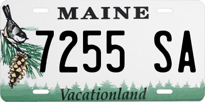 ME license plate 7255SA