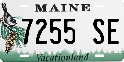ME license plate 7255SE
