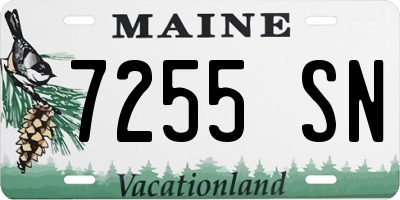 ME license plate 7255SN