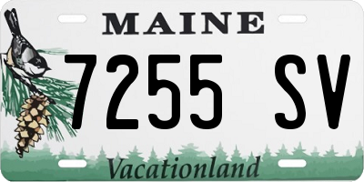 ME license plate 7255SV