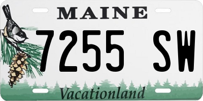 ME license plate 7255SW