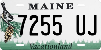 ME license plate 7255UJ