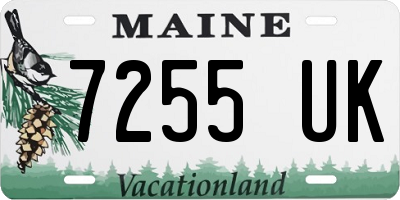 ME license plate 7255UK