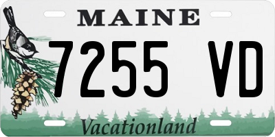 ME license plate 7255VD