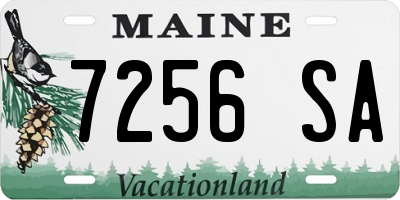 ME license plate 7256SA