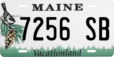 ME license plate 7256SB