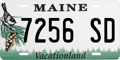 ME license plate 7256SD