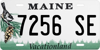 ME license plate 7256SE