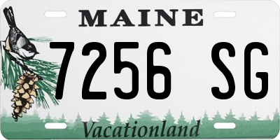 ME license plate 7256SG