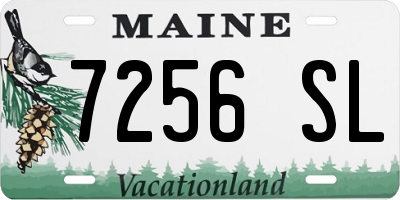 ME license plate 7256SL
