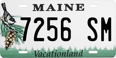 ME license plate 7256SM