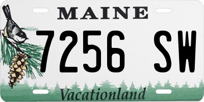 ME license plate 7256SW
