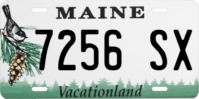 ME license plate 7256SX