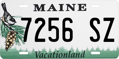ME license plate 7256SZ