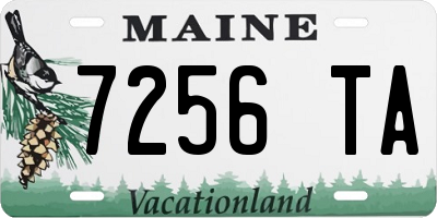 ME license plate 7256TA