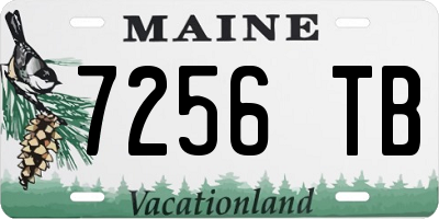 ME license plate 7256TB