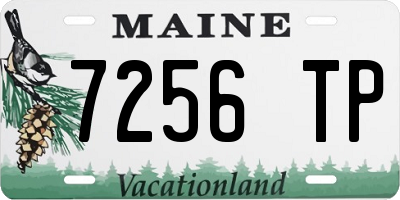 ME license plate 7256TP