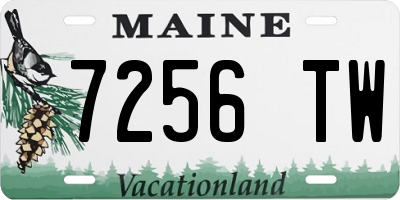 ME license plate 7256TW