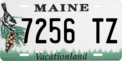 ME license plate 7256TZ