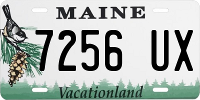 ME license plate 7256UX
