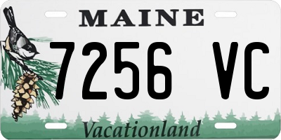 ME license plate 7256VC