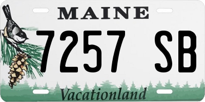 ME license plate 7257SB