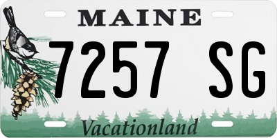 ME license plate 7257SG