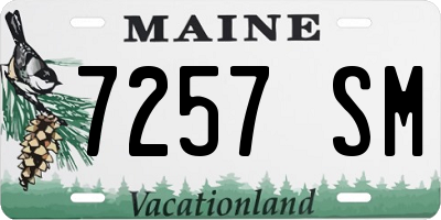 ME license plate 7257SM