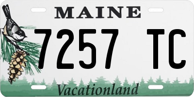 ME license plate 7257TC