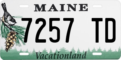 ME license plate 7257TD