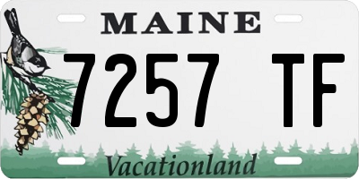 ME license plate 7257TF