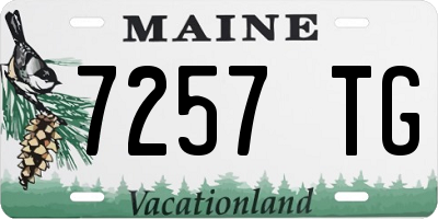 ME license plate 7257TG