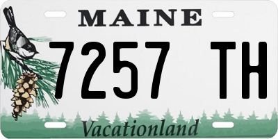ME license plate 7257TH