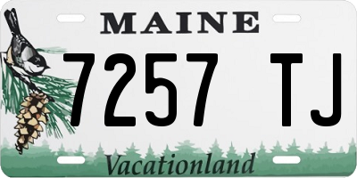 ME license plate 7257TJ