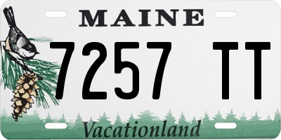 ME license plate 7257TT