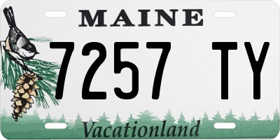 ME license plate 7257TY