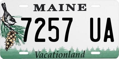 ME license plate 7257UA