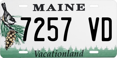 ME license plate 7257VD