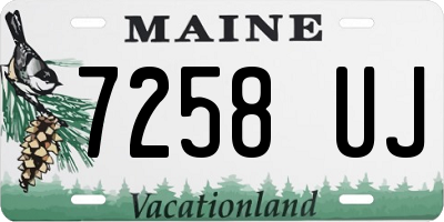 ME license plate 7258UJ