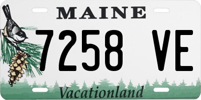 ME license plate 7258VE