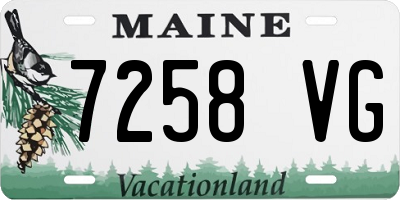 ME license plate 7258VG