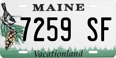 ME license plate 7259SF