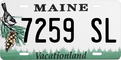ME license plate 7259SL