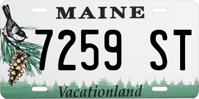 ME license plate 7259ST