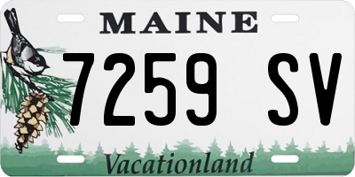 ME license plate 7259SV
