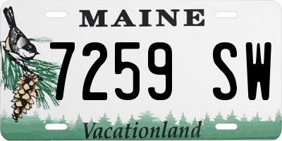 ME license plate 7259SW