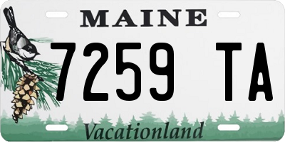ME license plate 7259TA