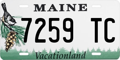ME license plate 7259TC