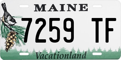 ME license plate 7259TF