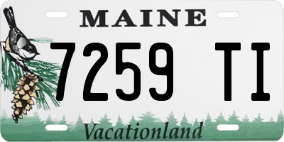 ME license plate 7259TI